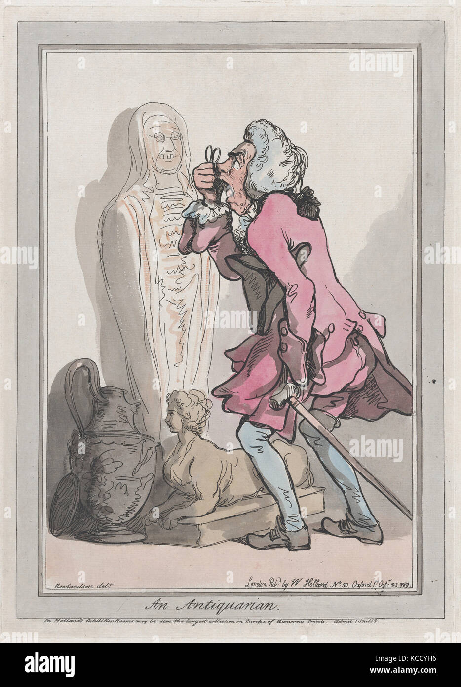 Ein Antiquar, Thomas Rowlandson, 23. Oktober 1789 Stockfoto