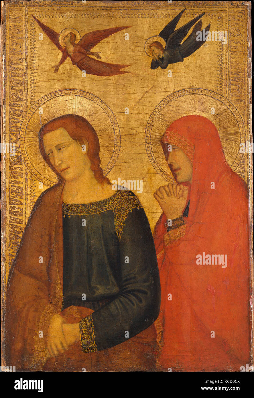 Heiligen Evangelisten Johannes und Maria Magdalena, Italienisch, Neapolitanisch Anhänger von Giotto, Ca. 1335 - 45 Stockfoto