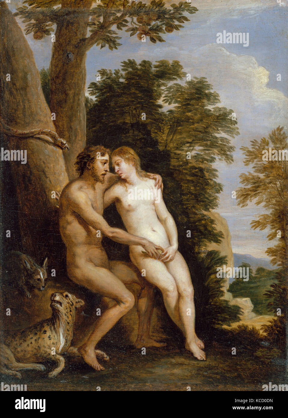 Adam und Eva im Paradies, David Teniers der Jüngere, 1650 s Stockfoto