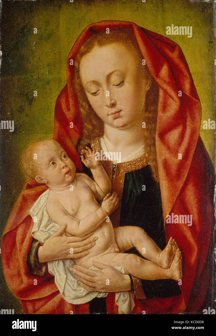 Jungfrau und Kind mit einer Libelle, Meister der Saint Giles, Ca. 1500 Stockfoto