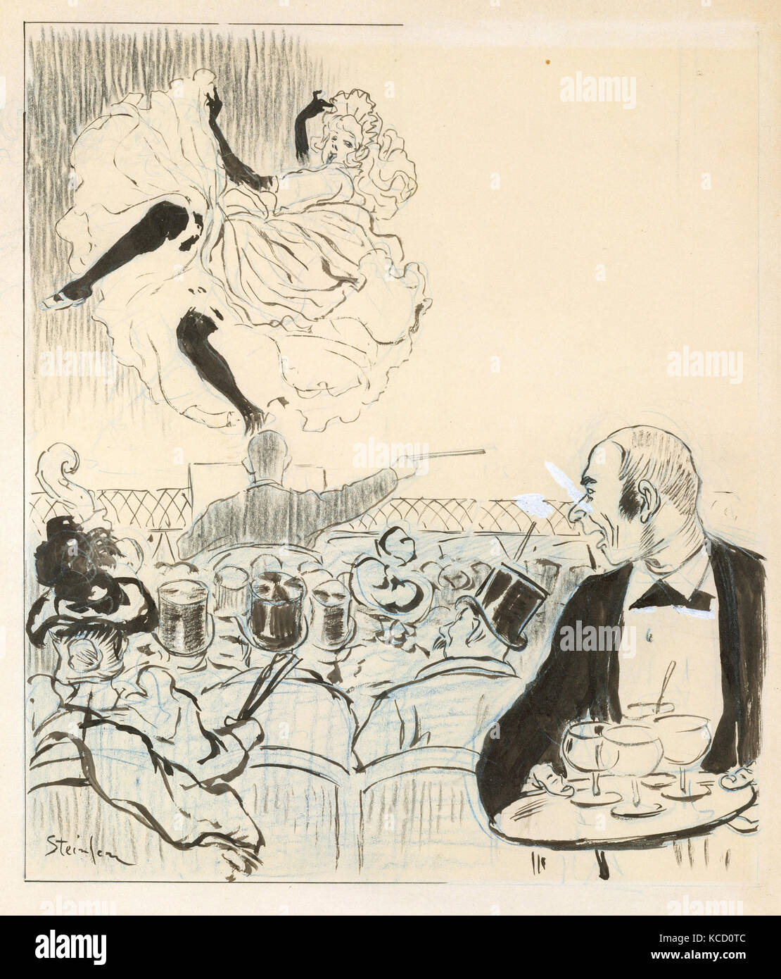 Tänzerin in einem Café, Konzert, Théophile-Alexandre Steinlen, 1892-93 Stockfoto