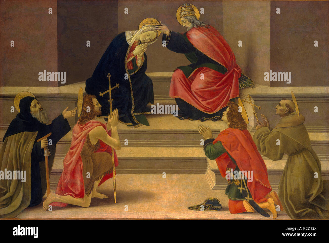 Die Krönung der Jungfrau, Nachfolger von Botticelli Stockfoto