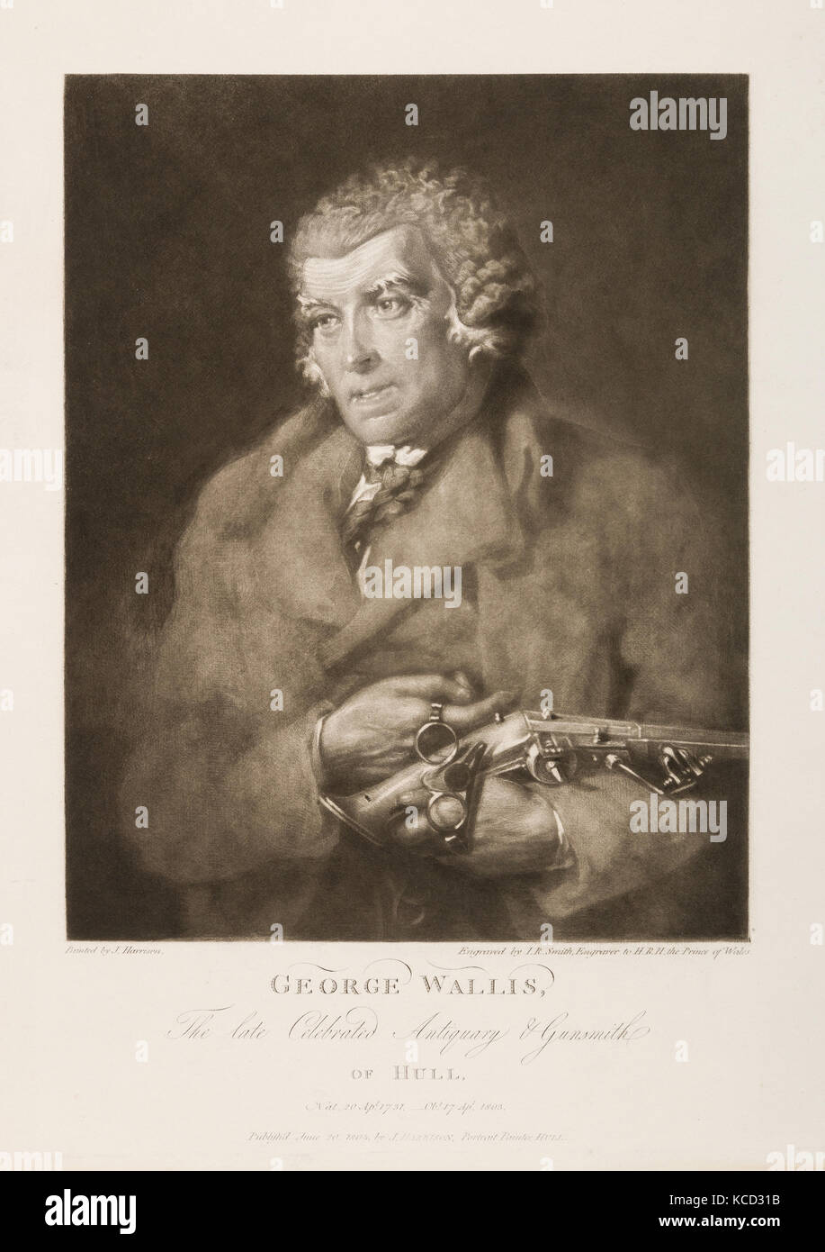 George Wallis, die spät gefeiert Antiquar und Büchsenmacher von Hull, 20. Juni 1804 Stockfoto