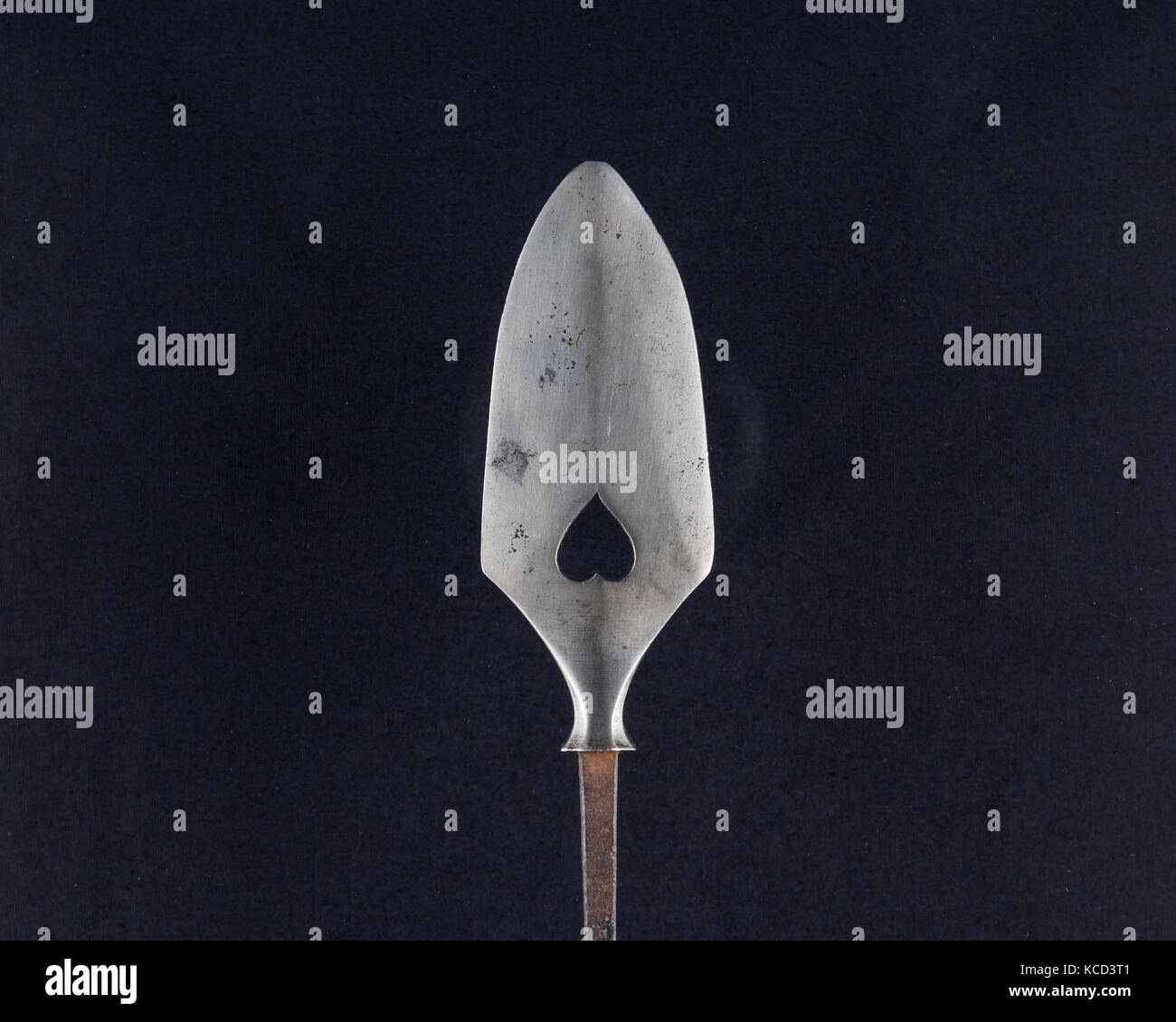 Pfeilspitze (Yanonē), 18. Jahrhundert, Japanisch, Stahl, L., 9 5/8 in. (24,4 cm); L. von Kopf 3 1/4 in. (8,3 cm); W. 1 1/4 in. (3.2 cm Stockfoto