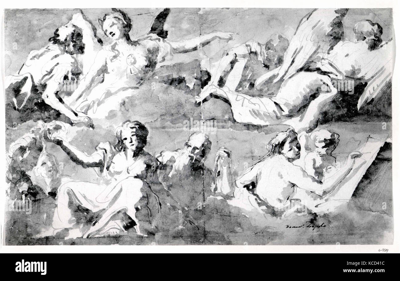 Fries der allegorischen Figuren, Giovanni Domenico Tiepolo, nach 1770
