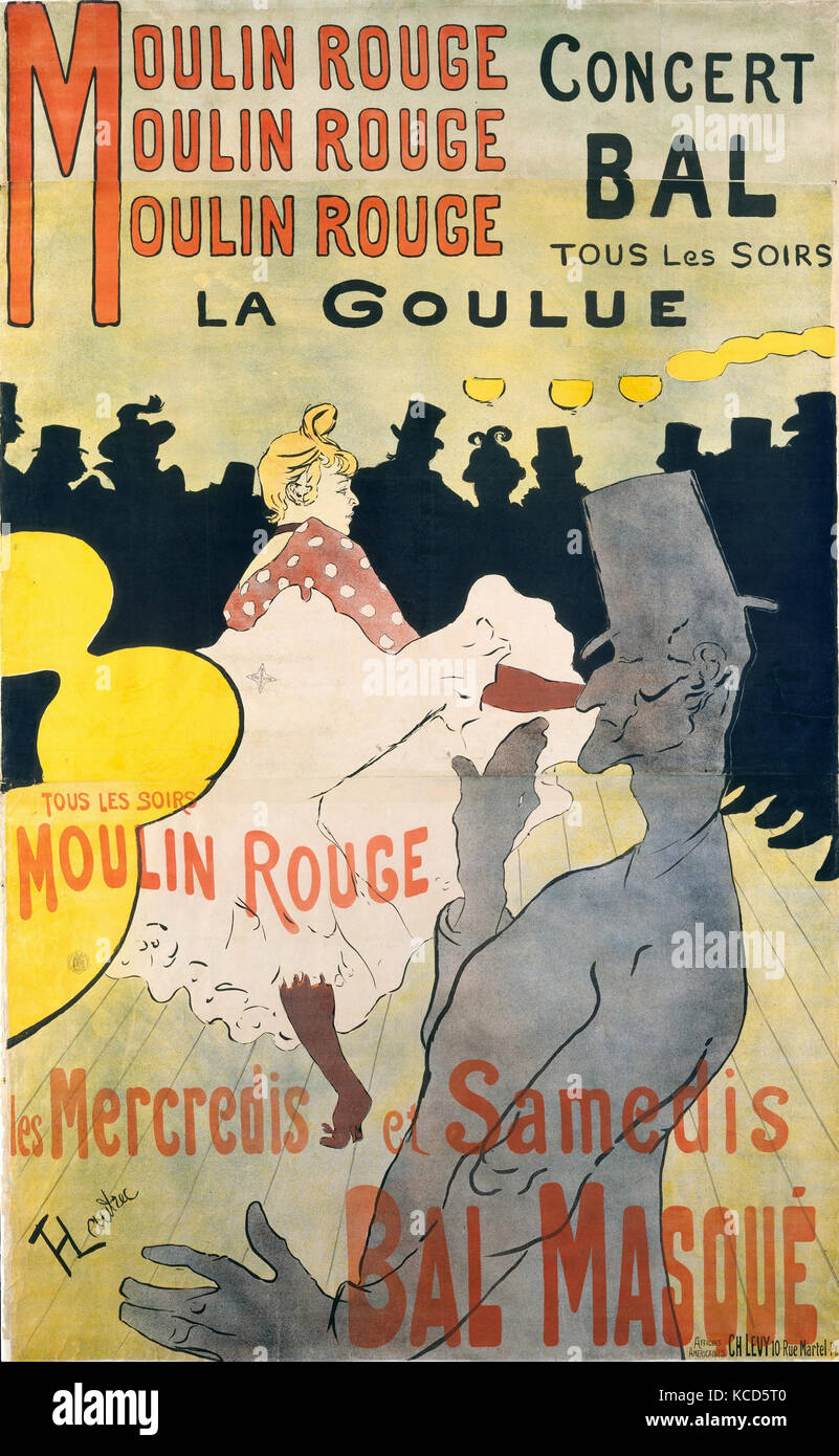 Moulin Rouge: La Goulue, Henri de Toulouse-Lautrec, 1891 Stockfoto