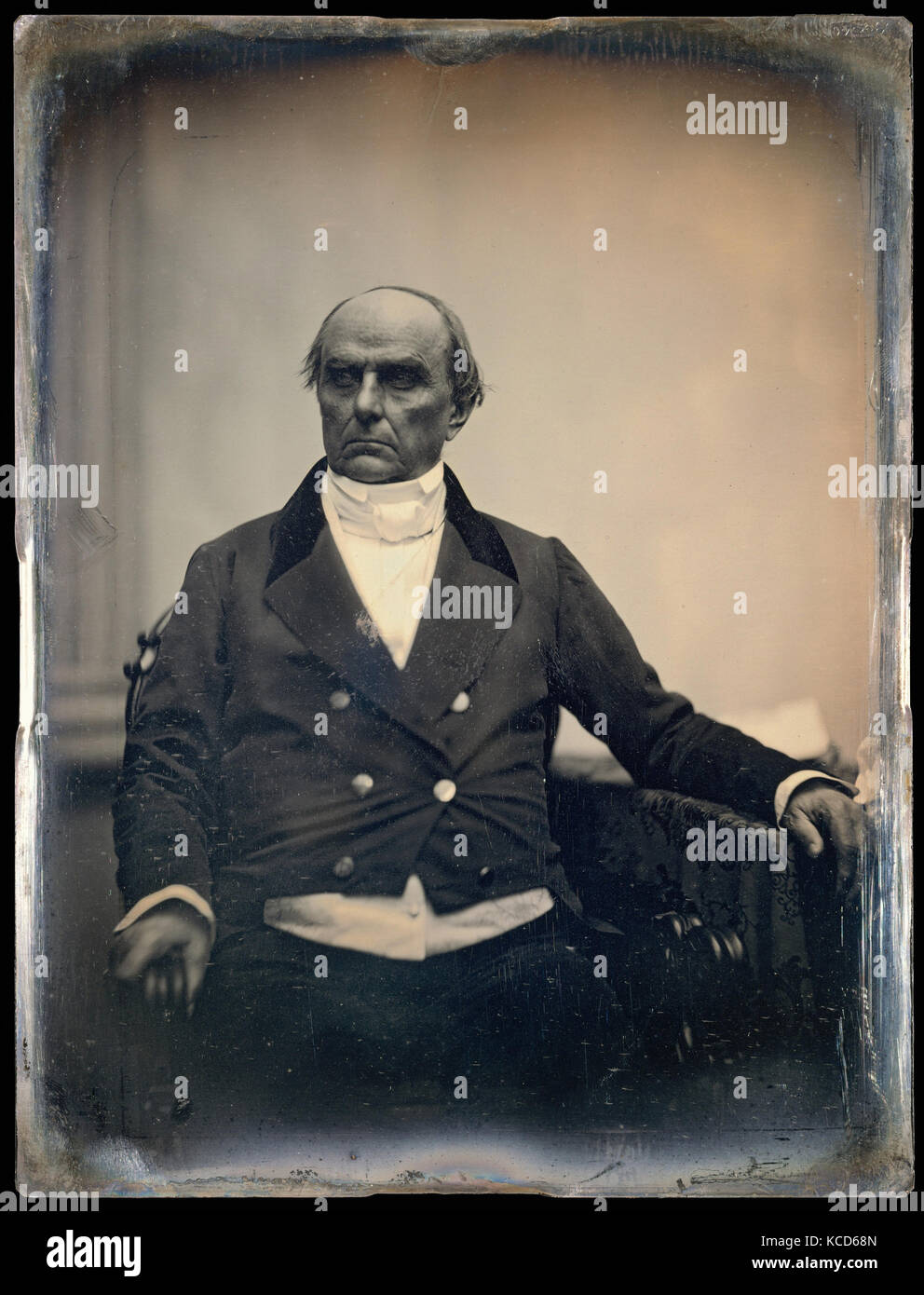 Daniel Webster, Ca. 1850, Daguerreotypie, 21,5 x 16,6 cm (8 7/16 x 6 9/16 in.), Fotografien, Albert Sands Southworth (Amerikanische Stockfoto