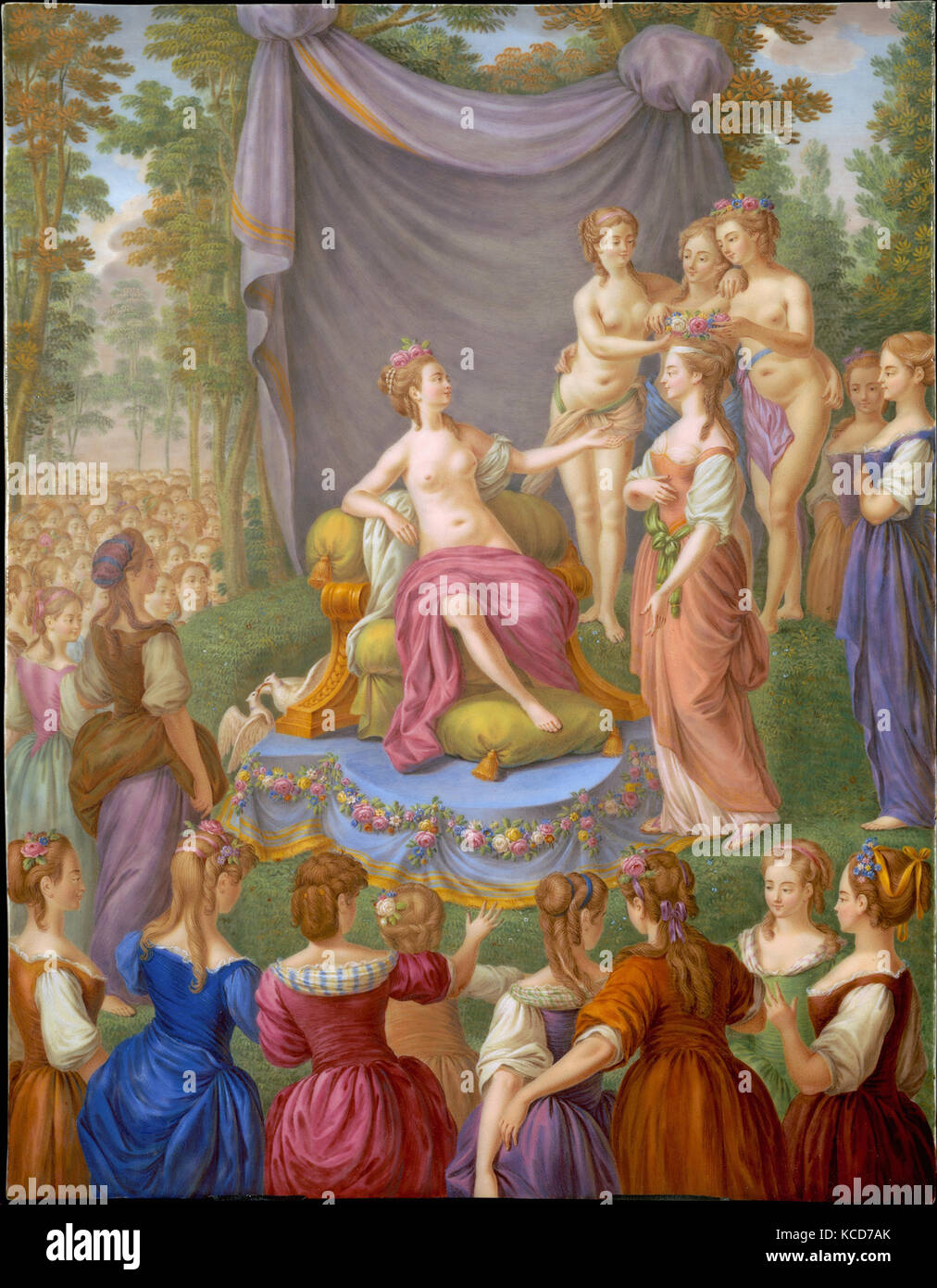 Themire von Gnaden gekrönt, Nach einem Druck von Noël Le Mire, 1777 Stockfoto