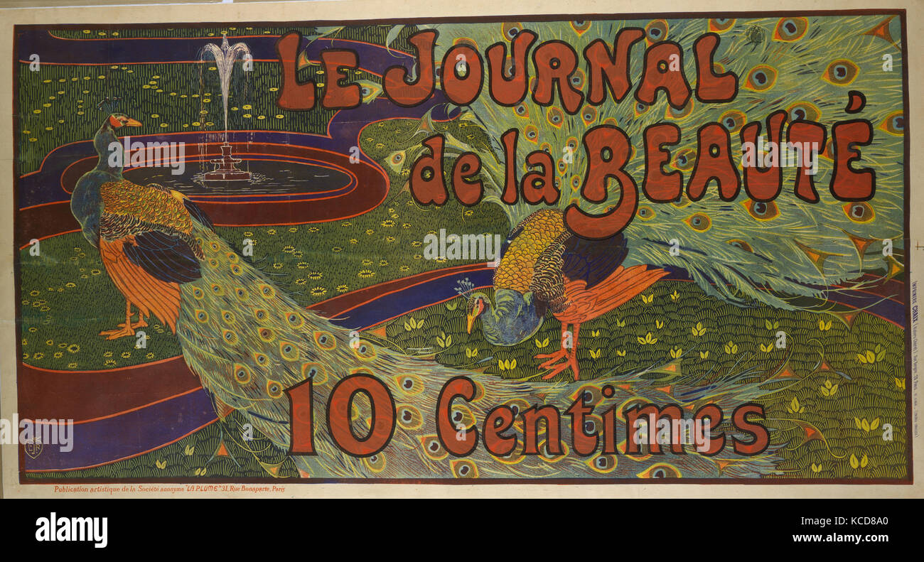 Le Journal de la Beauté, 1897, Lithographie, Blatt: 33 1/4 x 60 3/4 in. (84,3 x 154,3 cm), Drucke, Louis John rhead (Amerikanische Stockfoto