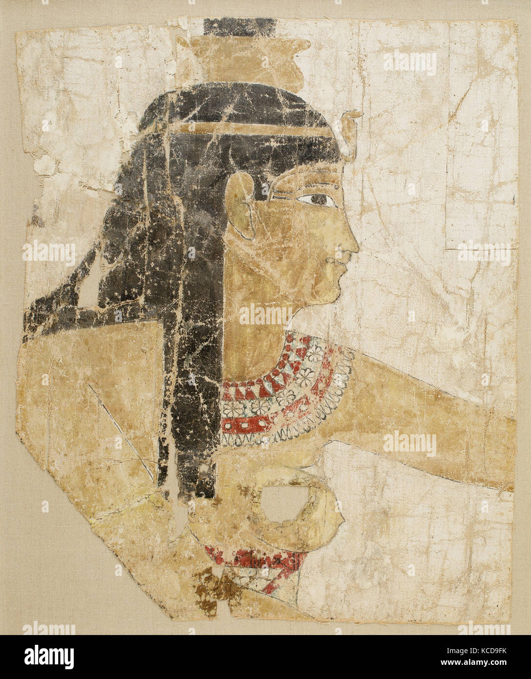 Lackierte Verkleidung Fragment, erste Jahrhundert v. Chr. - 1. Stockfoto