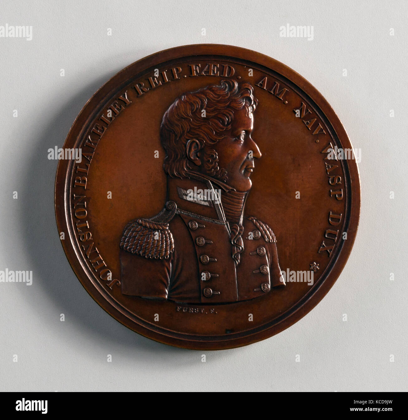 Medaille der Kapitän Johnston Blakely, Moritz Fürst, 1800 - 1830 Stockfoto