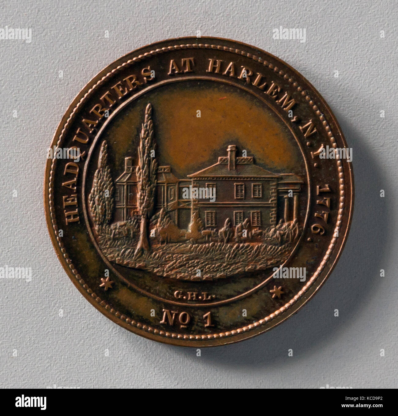 Medaille 1844 - 83, Bronze, Diam. 1 1/16-in. (2.7 cm), Metall, George Hampden Lovett (1824 - 1894 Stockfoto