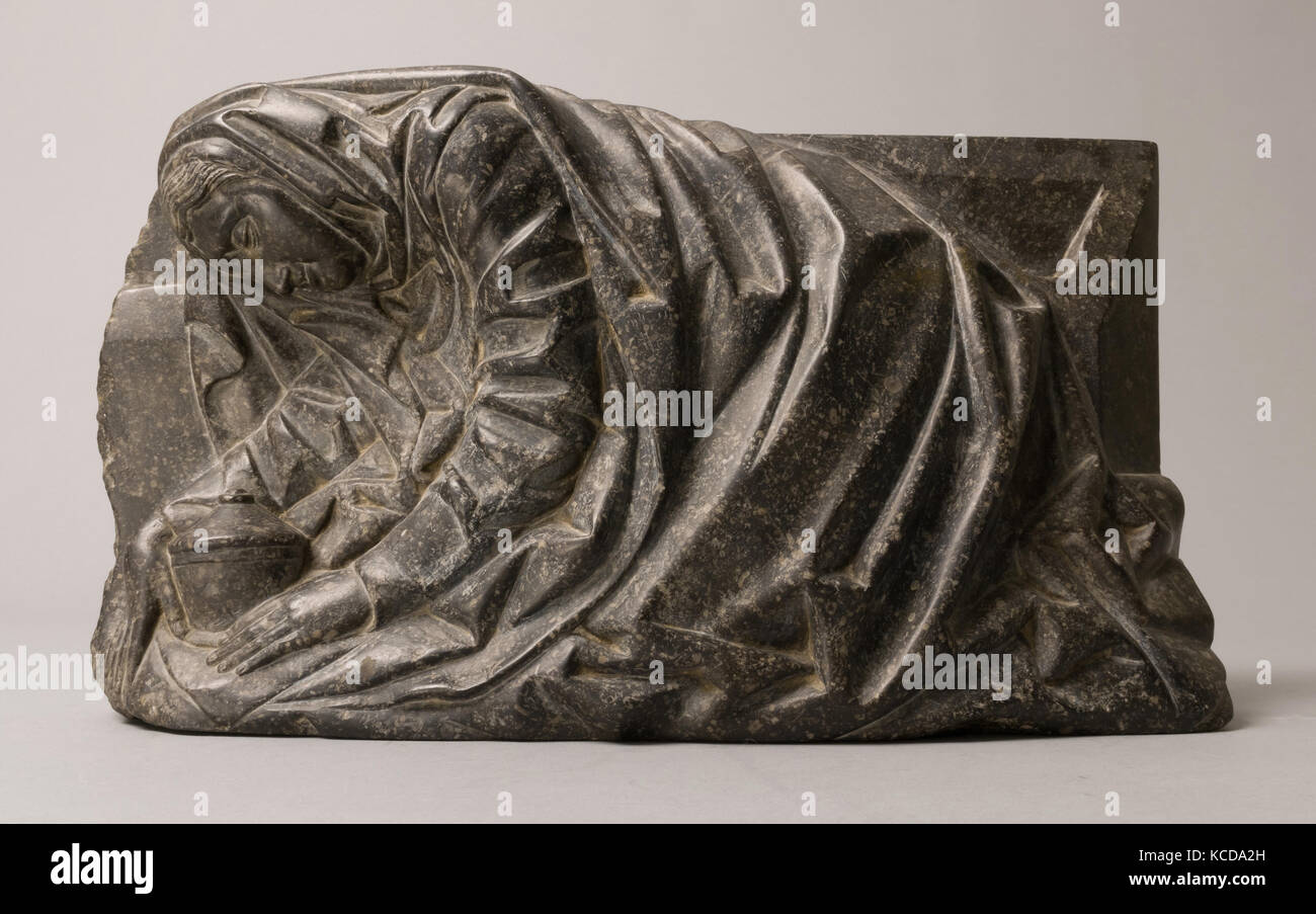 Maria Magdalena Relief, 15. - 16. Jahrhundert Franco-Netherlandish, schwarzem Marmor, Gesamt: 7 1/4 x 13 1/2 x 3 1/4 in. (18,4 x 34,3 Stockfoto