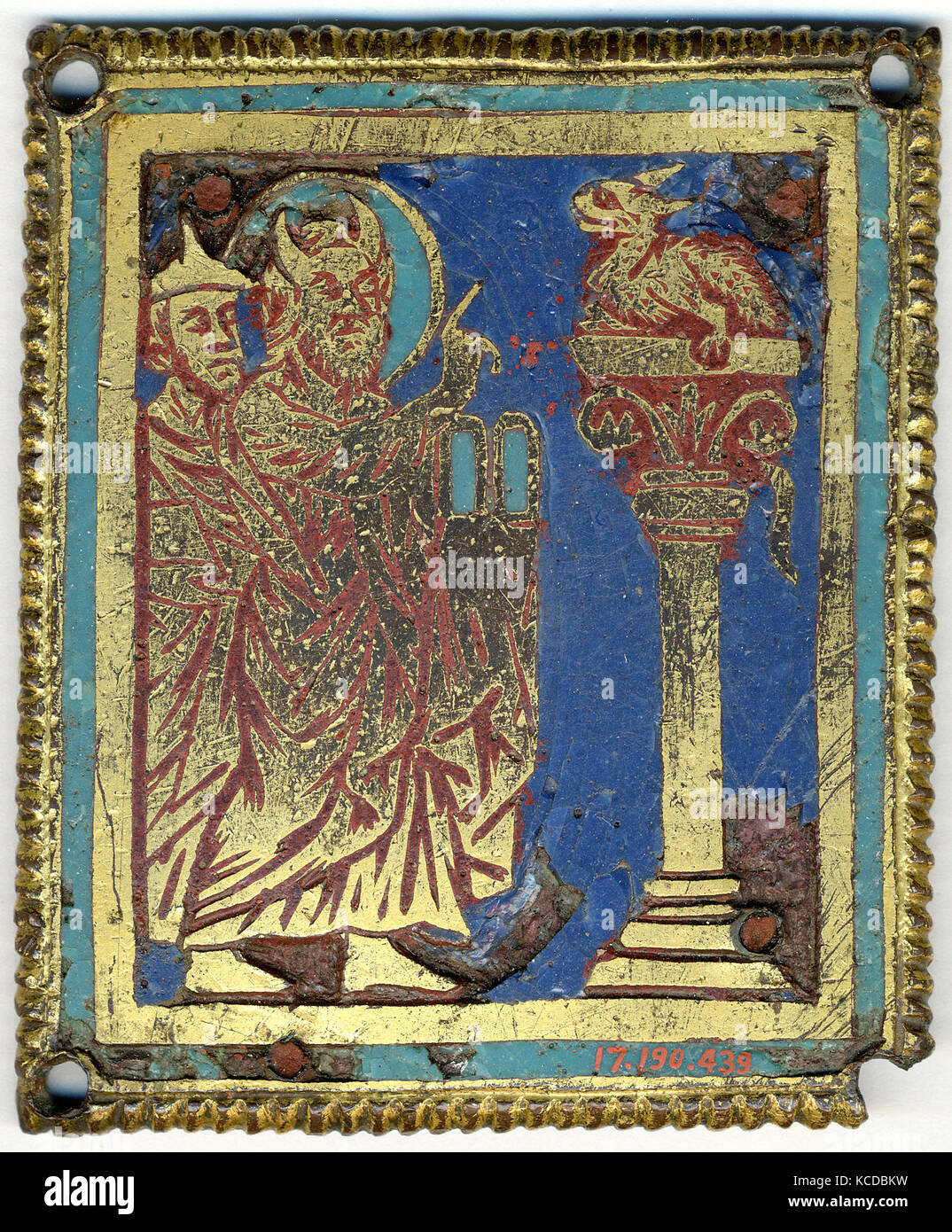 Plakette mit Mose, Aaron und die eherne Schlange, Ca. 1200 Stockfoto