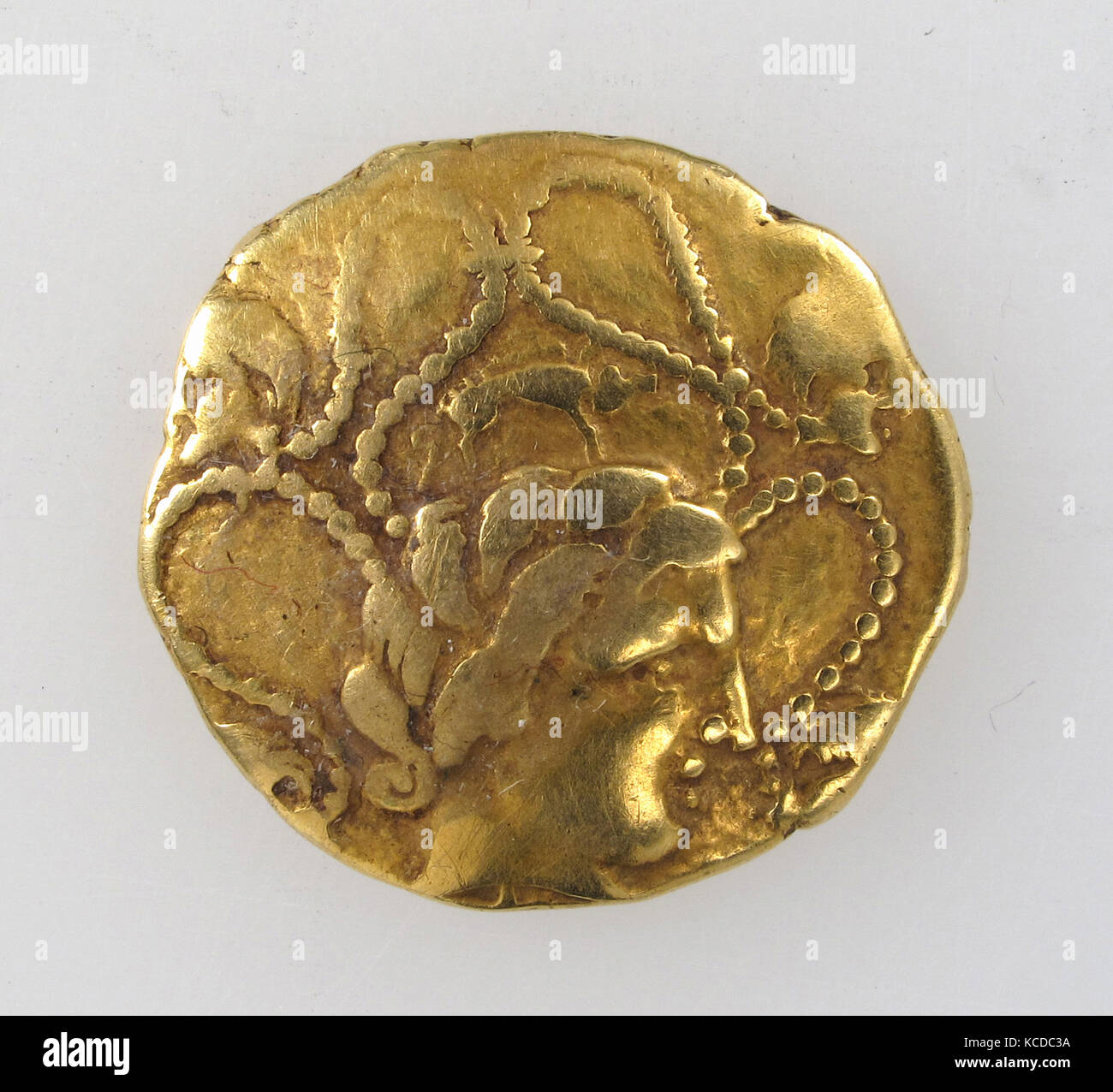 Goldmünze des Wolfgang oder Namneti, Mitte 2. Jahrhundert v. Chr. Stockfoto