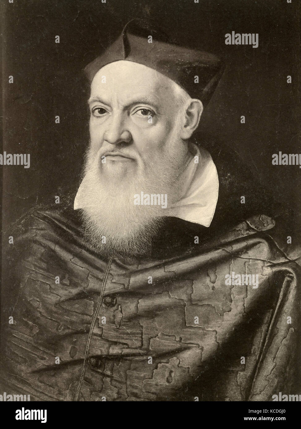 Porträt des Kardinal Monti, Gemälde von Scipione Pulzone da Gaeta Stockfoto