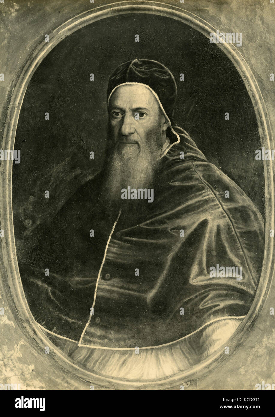 Porträt von Papst Julius III., Gemälde von Scipione Pulzone da Gaeta Stockfoto