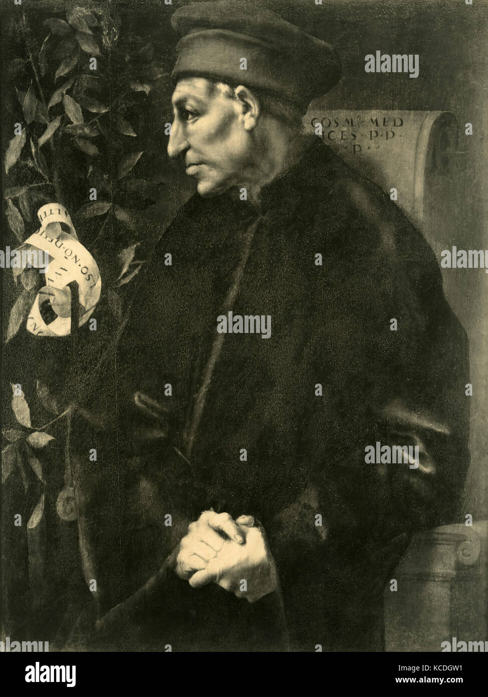 Portrait von Cosimo den Älteren, Gemälde von Pontormo Stockfoto