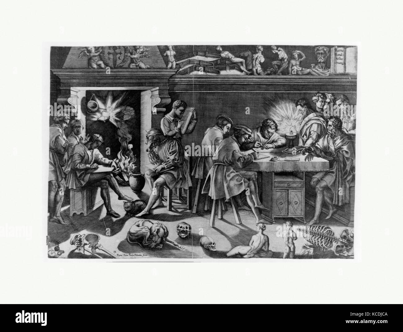 Die Akademie von Baccio Bandinelli, Enea Vico, Ca. 1544 Stockfoto