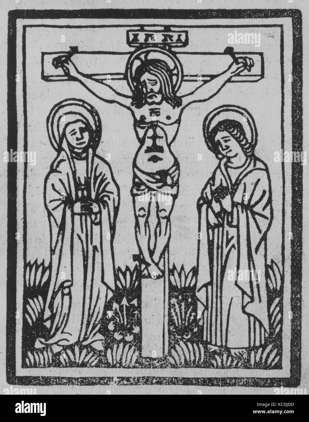 Ars moriendi La Historia del iudicio del figliolo de Dio Iesu Christo, Ca. 1495 Stockfoto