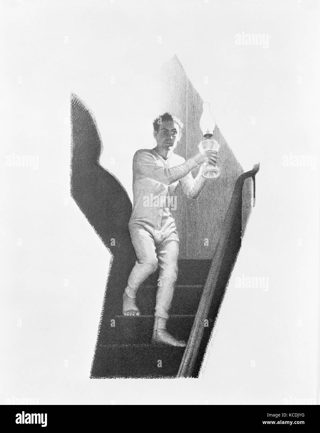 24:00 Alarm, 1939, Lithographie, Bild: 12 x 7 1/2 Zoll (30,5 x 19,1 cm) Blatt: 16 x 11 3/4 Zoll (40,6 x 29,8 cm), Drucke Stockfoto