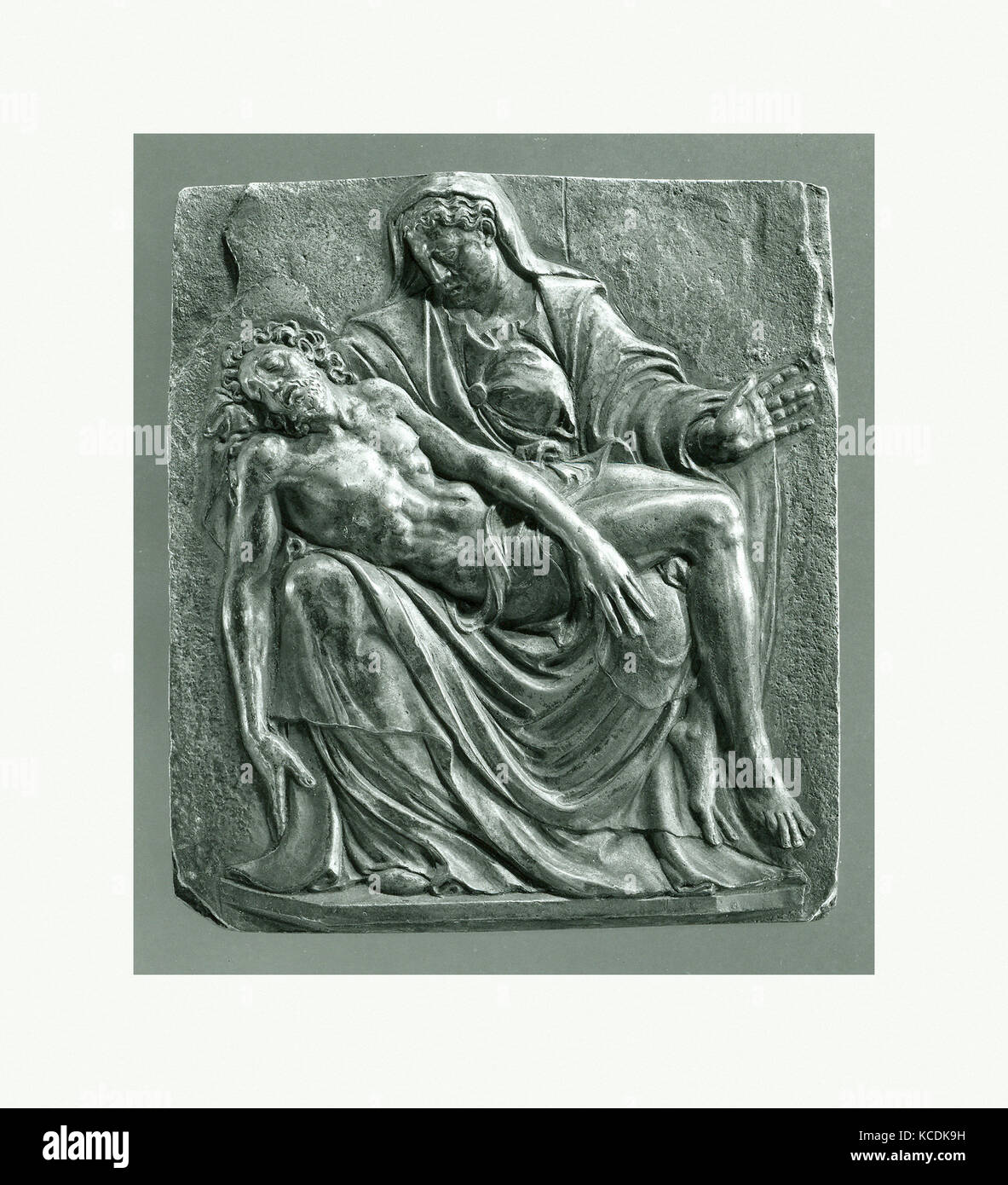 Pieta, Stil von Jacopo Sansovino, Modell zweiten Viertel des 16. Jahrhunderts (19. Jahrhundert Versilberung Stockfoto