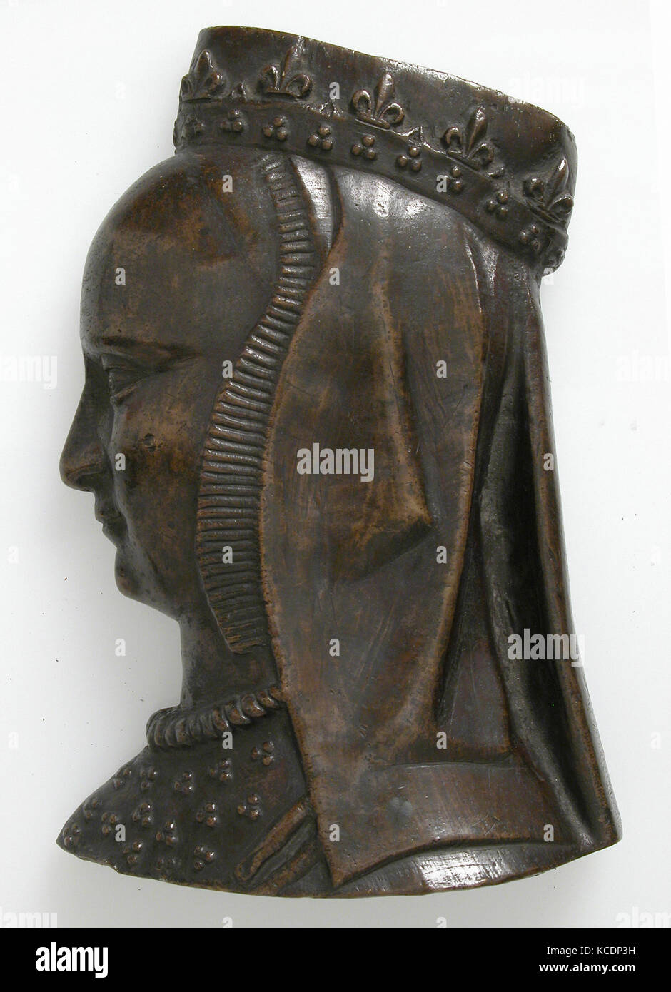 Plakette, Anne de Bretagne, 15. Jahrhundert, Französisch, Kupferlegierung, Gesamt: 9 9/16 x 6 9/16 x 2 7/16 in. (24,3 x 16,6 x 6,2 cm Stockfoto