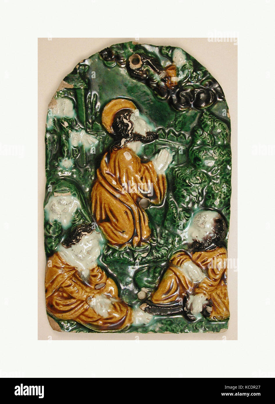 Plakette, Christus und die Jünger in Gethsemane, Ca. 1480 Stockfoto