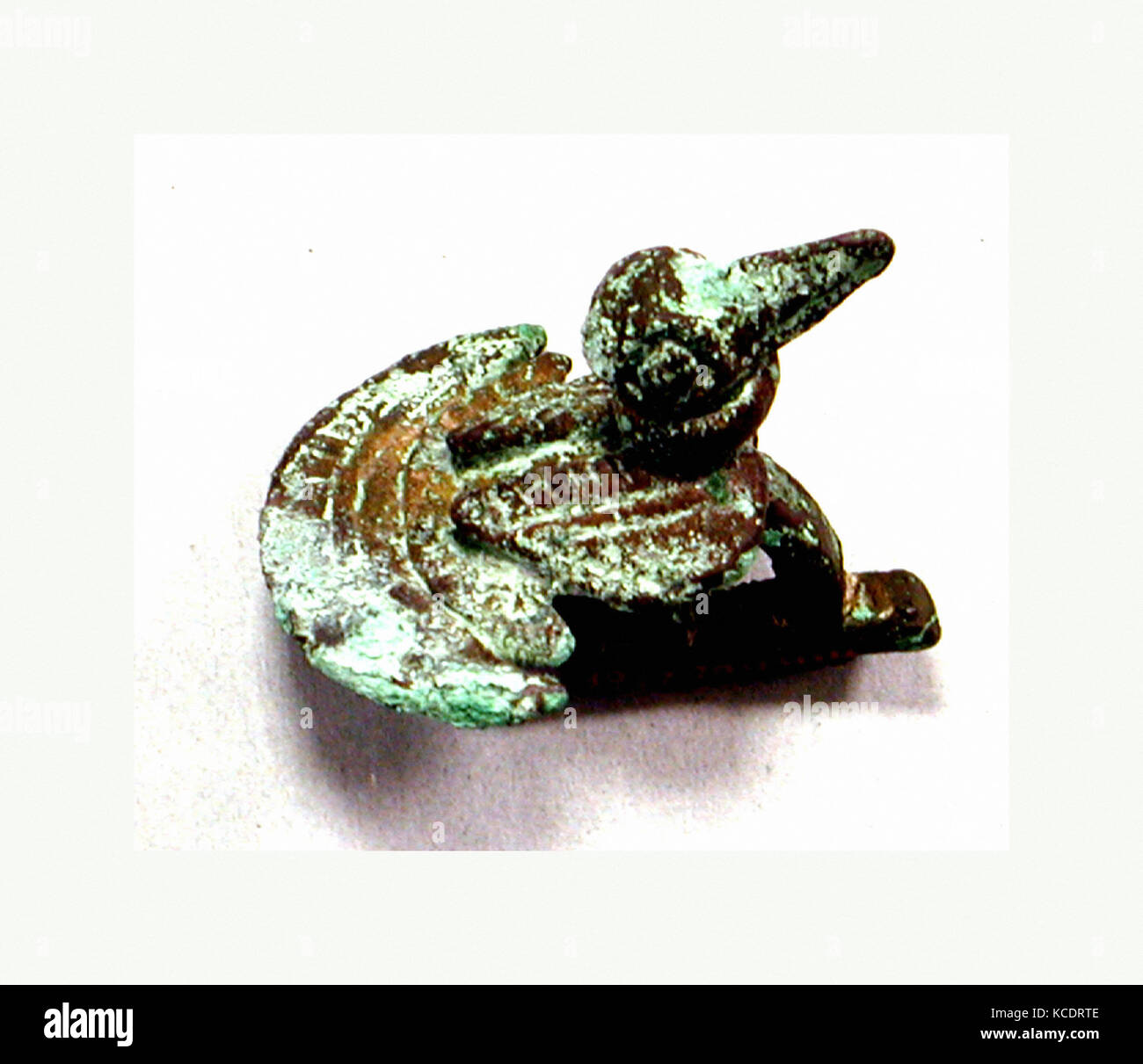 Speerschleuder, 12. - 15. Jahrhundert, Peru, Chimú, Kupfer (Cast), Höhe 1-3/8-in. (3,5 cm), Metal-Implements Stockfoto
