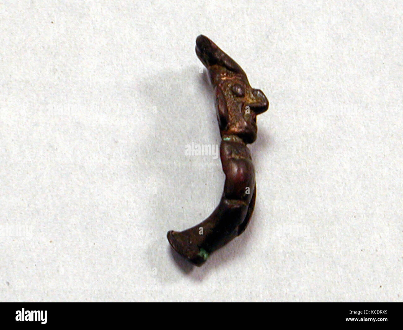 Kupfer Atlatl Speerschleuder, 15. - 16. Jahrhundert, Peru, Inka, Kupfer (Cast), Länge 1-5/8-in. (4.1 cm), Metal-Implements Stockfoto