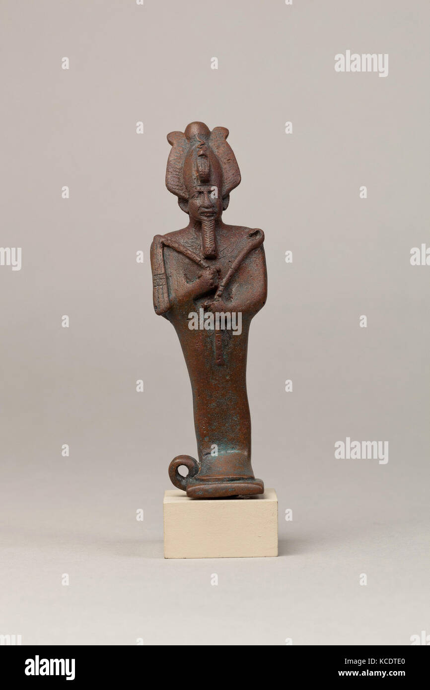 Osiris, späten Periode - Ptolemäerzeit, 664 - 30 v. Chr., aus Ägypten, Cupreous Metall, H., 13 cm (5 1/8 in.); W. 4 cm (1 9/16 in.); D.3.6 Stockfoto