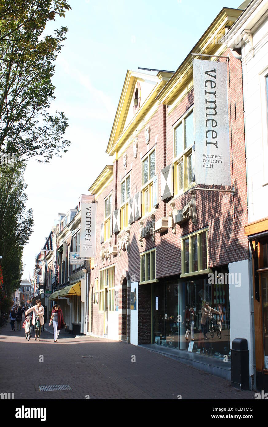 Vermeer Center am Voldersgracht, Delft, Niederlande. Museum und Informationszentrum der Maler Johannes Vermeer gewidmet Stockfoto