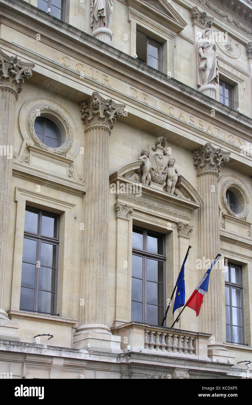 Offizielles Gebäude des Cour de Cassation in Paris Stockfoto