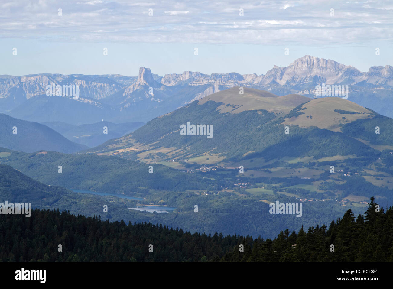 Vercors Range und Laffrey Lakes, in den französischen alpen Stockfoto
