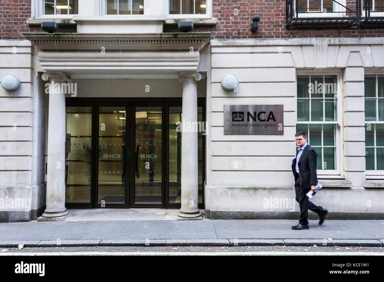 Der Eingang zu den Nationalen Kriminalität Agentur auf alten Queen Street, Westminster, London, SW1. Großbritannien Stockfoto