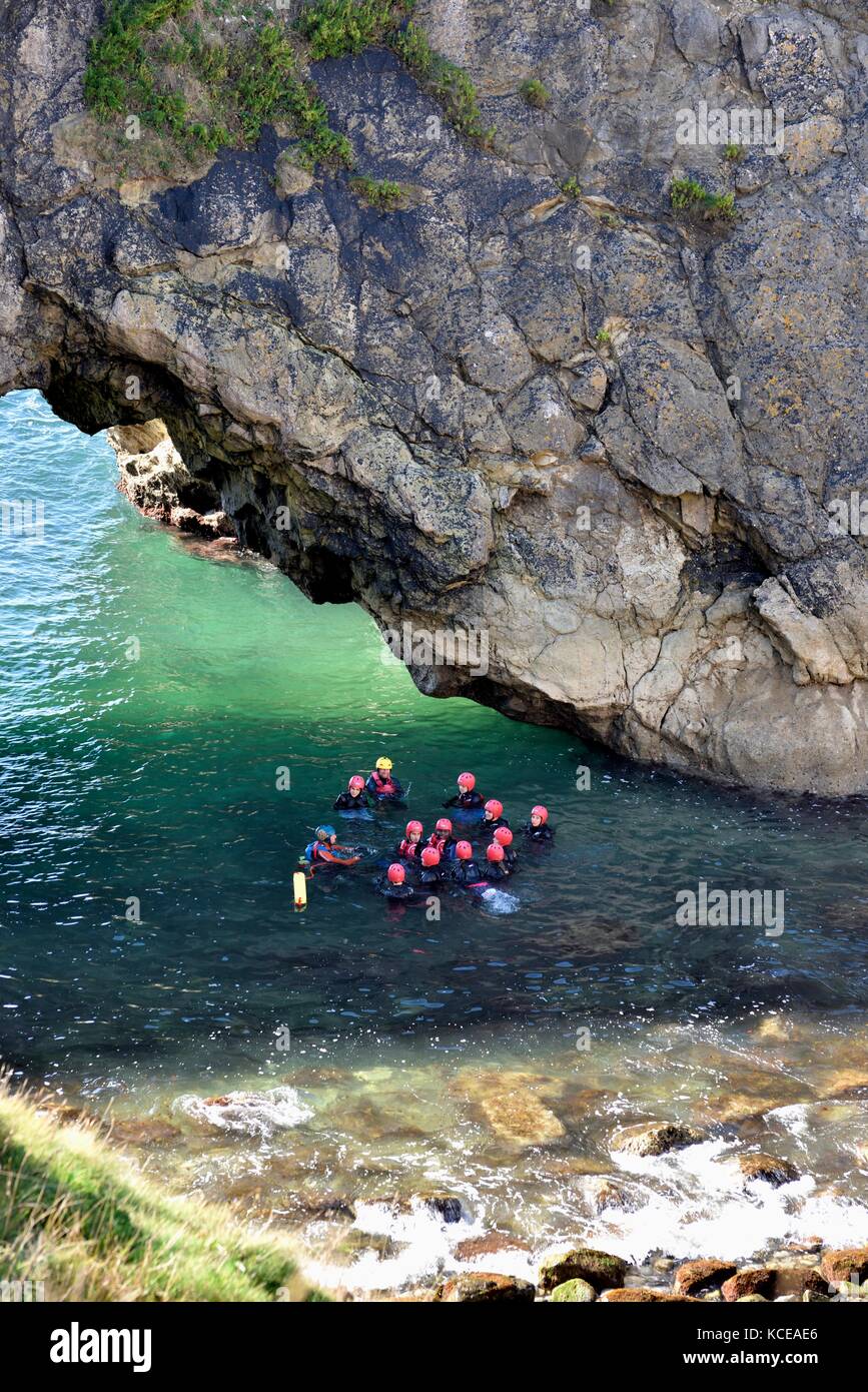 Coasteering Treppe loch Lulworth Dorset England uk Stockfoto