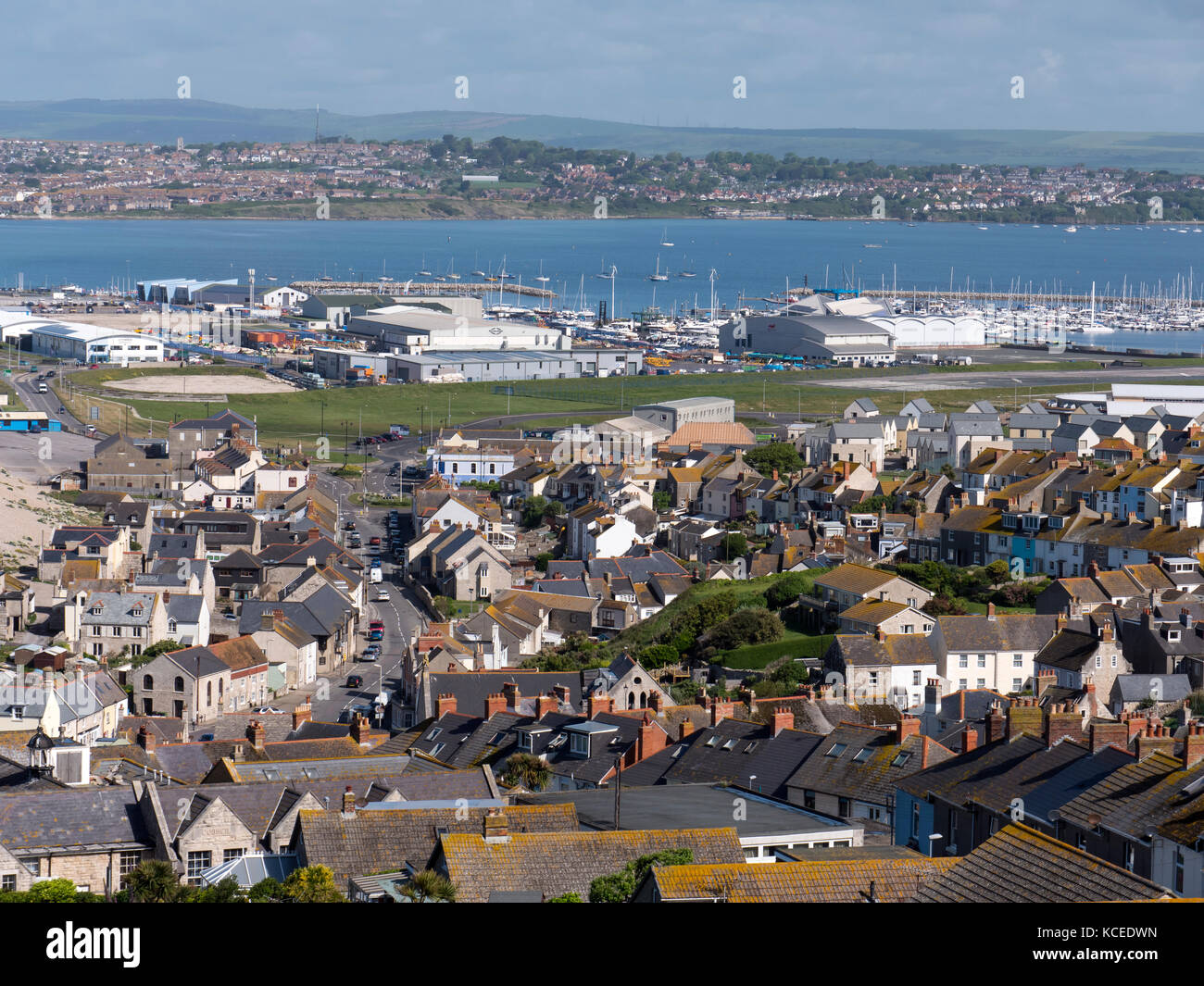 Unterkunft Portland Marina Portland Dorset England Stockfoto