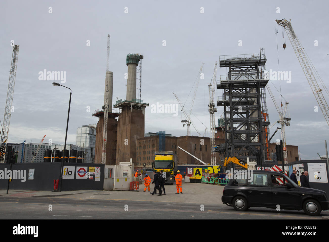 Baustelle am Rande der Battersea Power Station, London, UK Stockfoto