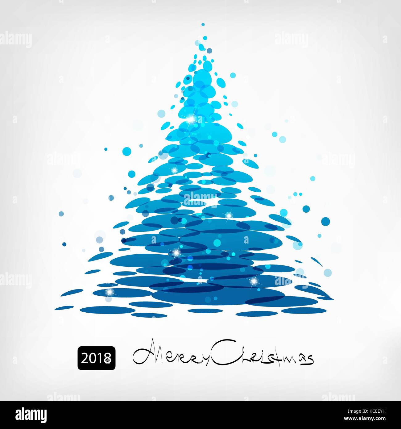 Blue christmas tree, Christmas Card Design Stock Vektor