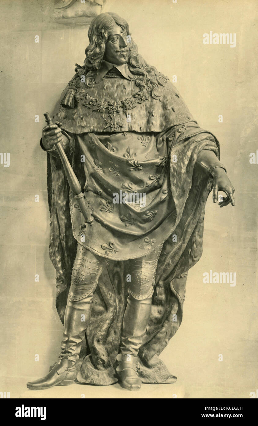 Louis XIII, Bronze Statue von S. Guillain Stockfoto