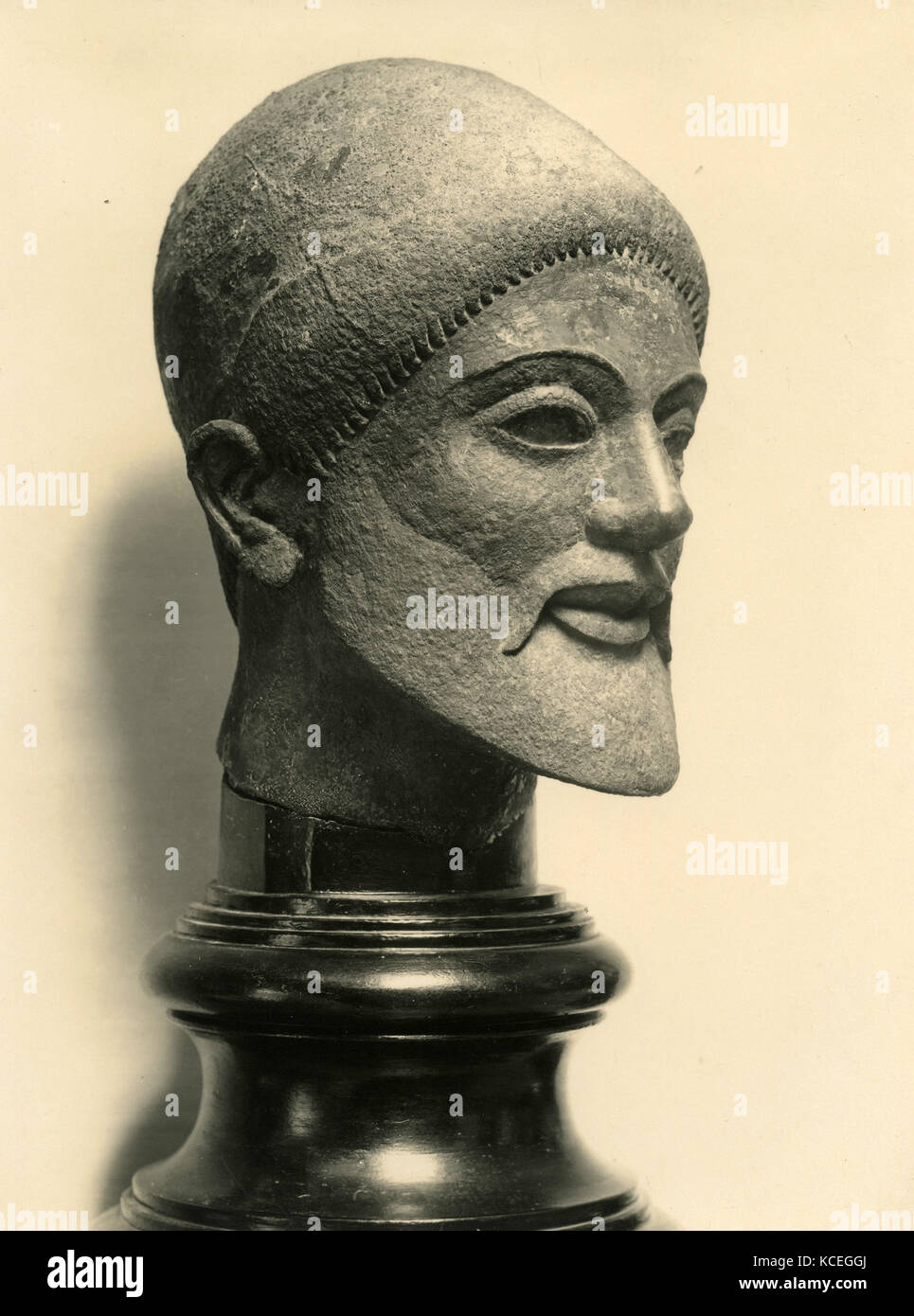 Man Kopf, alten Marmor statue Stockfoto