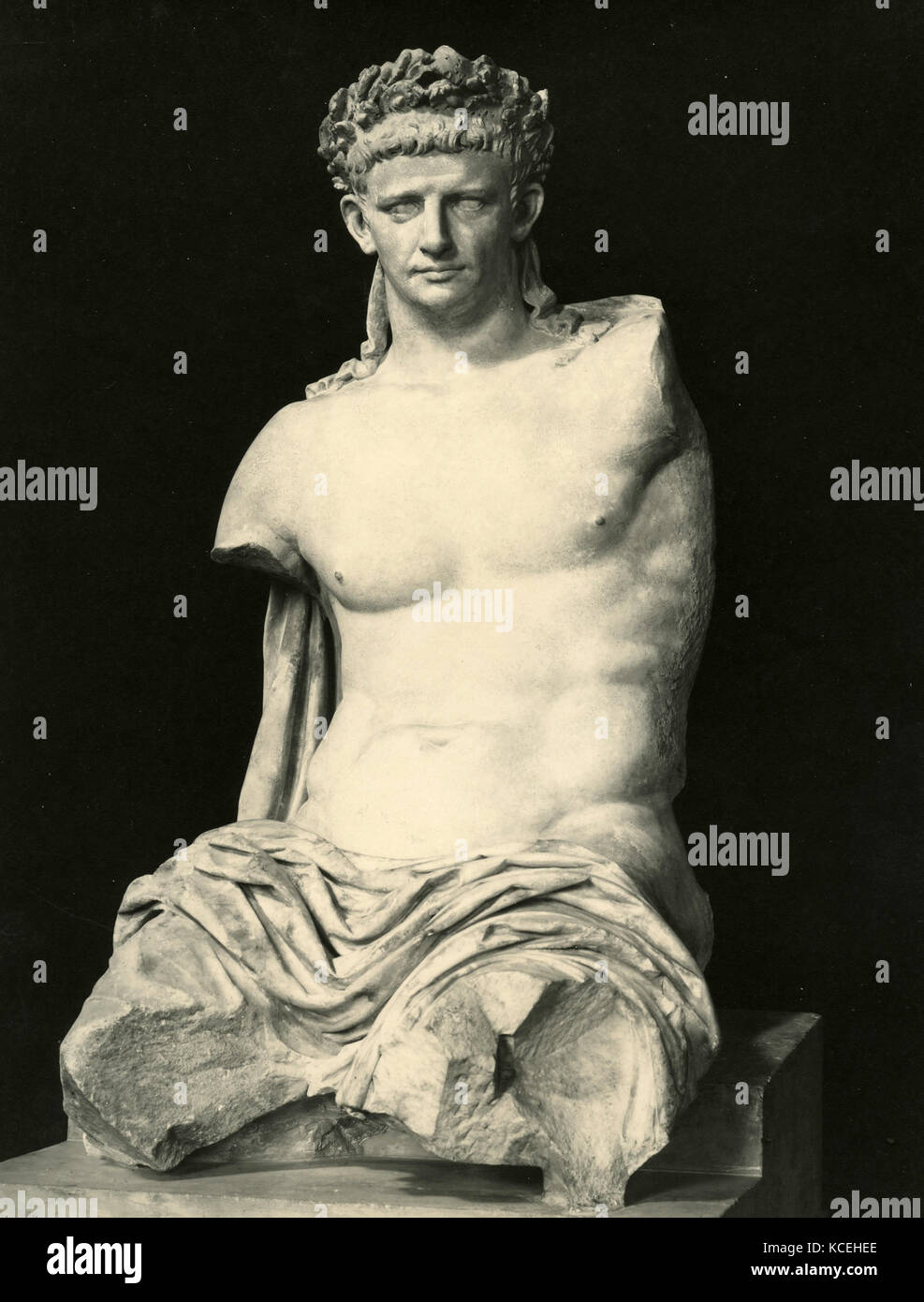 Claudius, Römischer Kaiser, Marmor statue Stockfoto