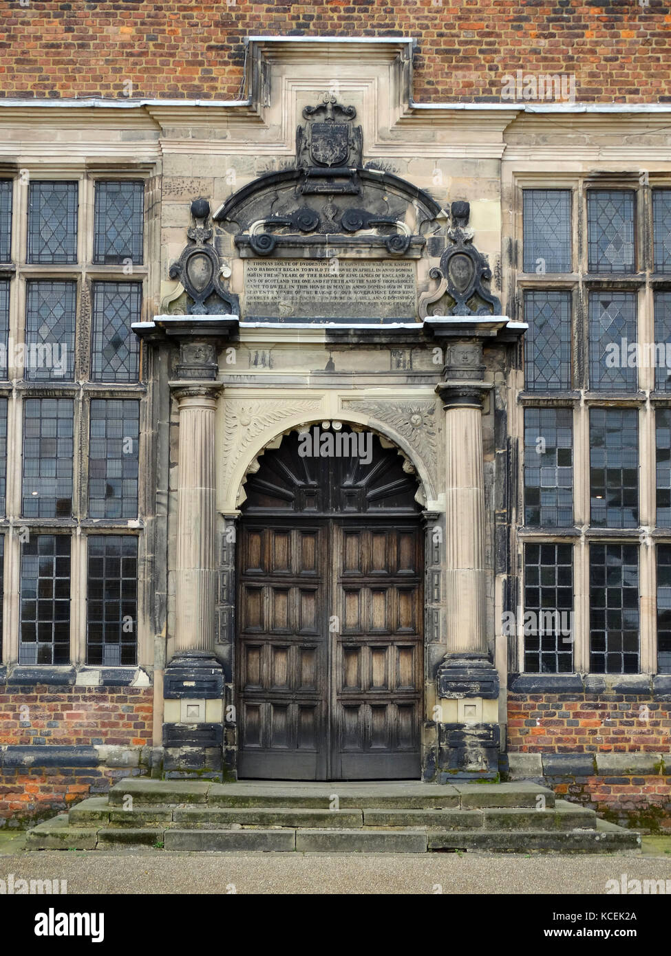 Blick auf das Äußere des Aston Hall (1635), eine Jakobinische Haus von John Thorpe (1565-1655) ein englischer Architekten entworfen. Vom 21. Jahrhundert Stockfoto