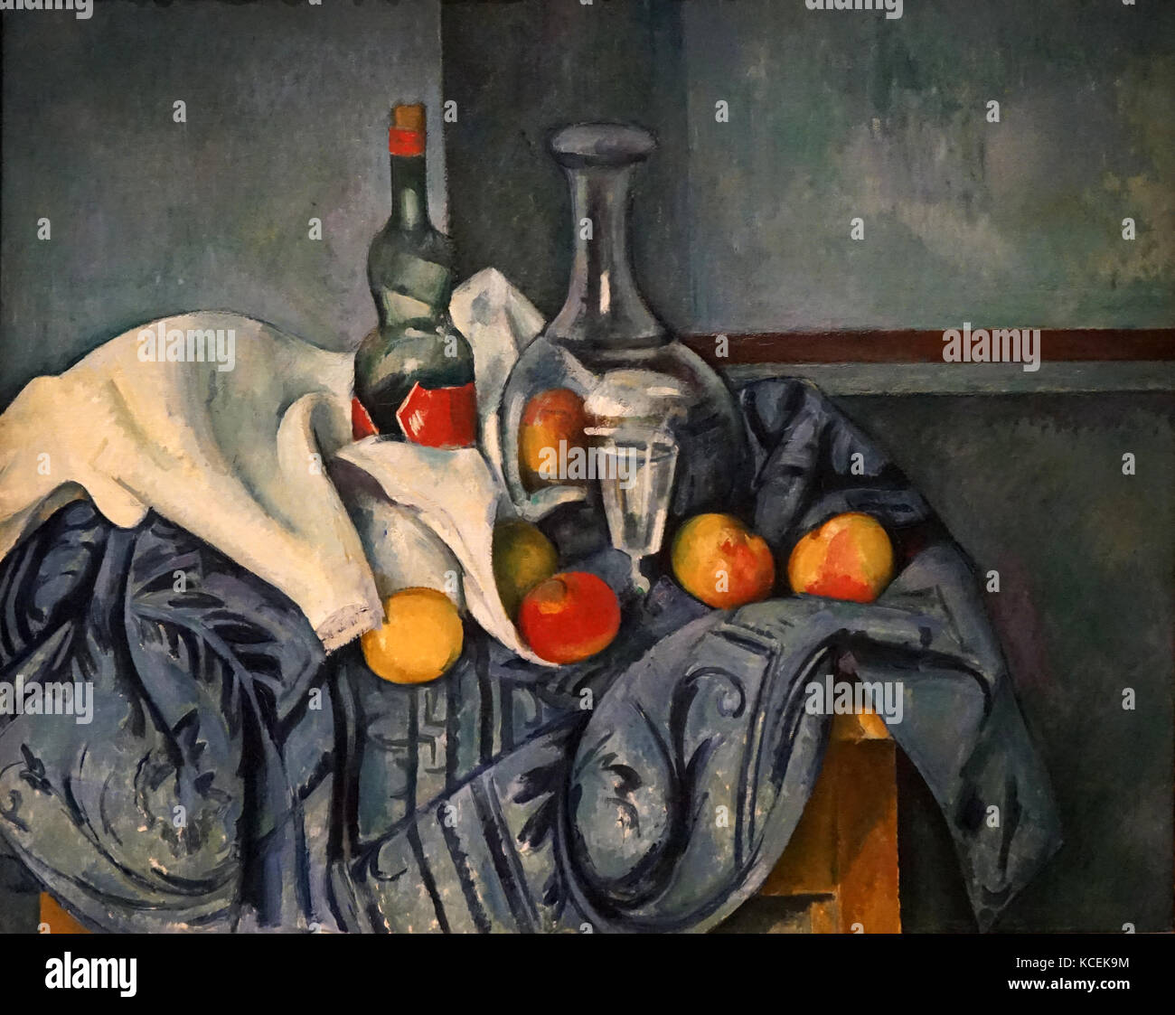 Gemälde mit dem Titel "Die pfefferminze Flasche' von Paul Cézanne (1839-1906), ein französischer Post-Impressionist Painter. Vom 20. Jahrhundert Stockfoto