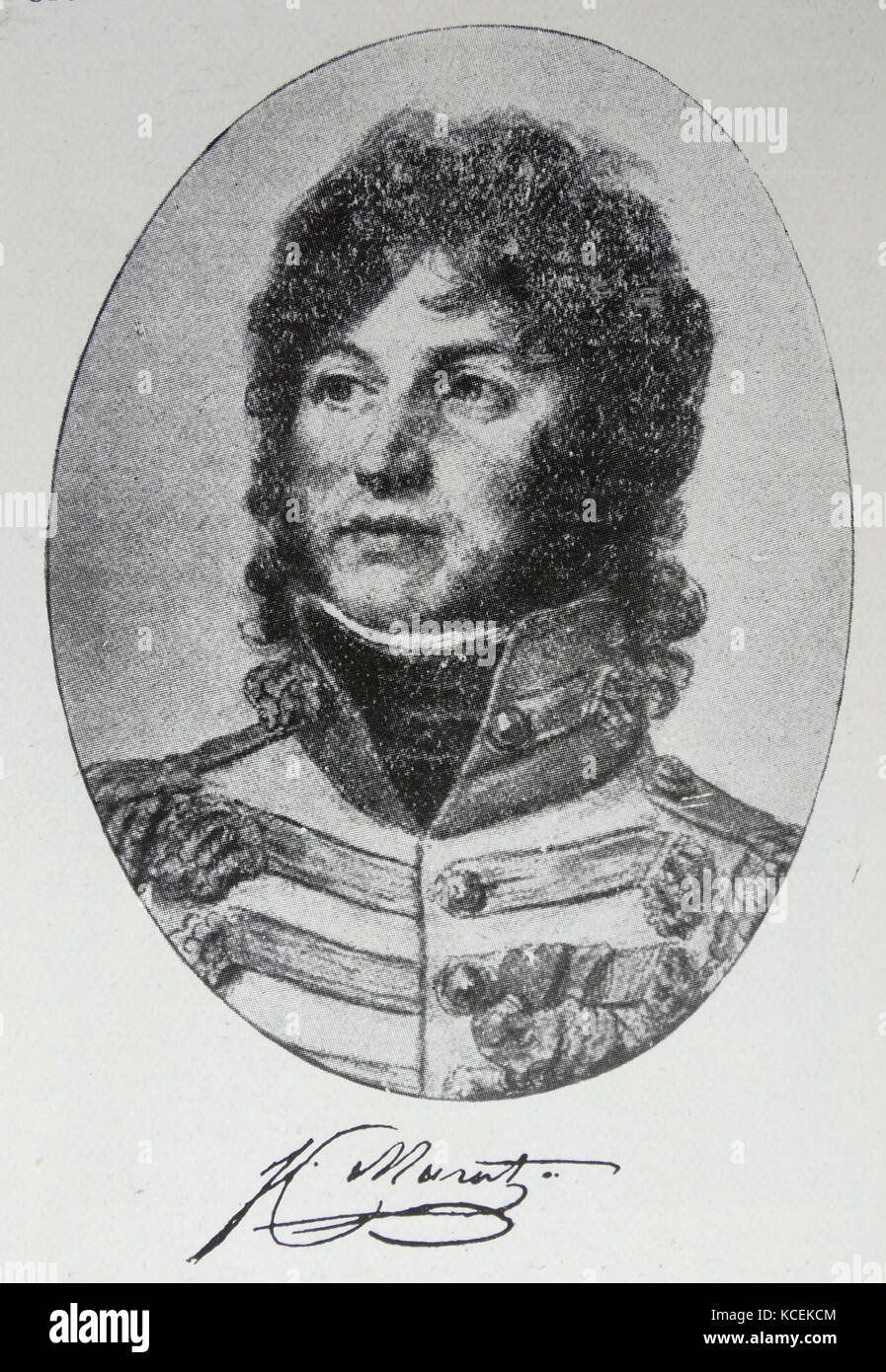 Portrait von Prinz Joachim Murat (1767-1815), Marschall von Frankreich und Admiral von Frankreich. Vom 19. Jahrhundert Stockfoto