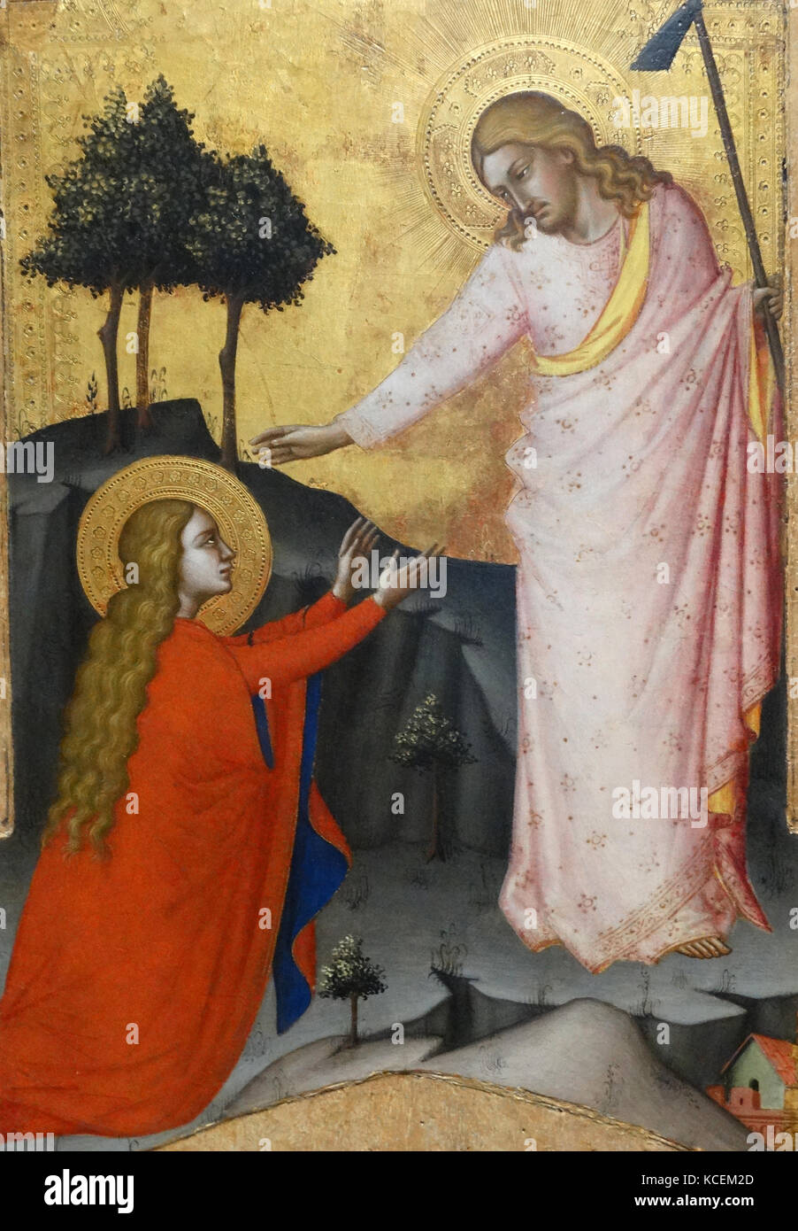 Gemälde mit dem Titel "schappeseide Me Tangere" von Meister des Lehman Kreuzigung. Vom 14. Jahrhundert Stockfoto