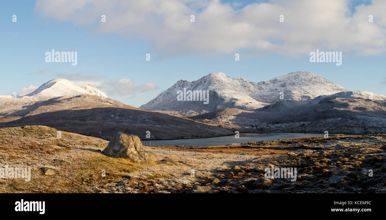 North Harris Berge im winter Stockfoto