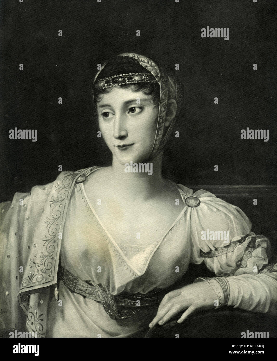 Porträt der Prinzessin Marie Pauline Borghese, Gemälde von Robert Lefevre Stockfoto