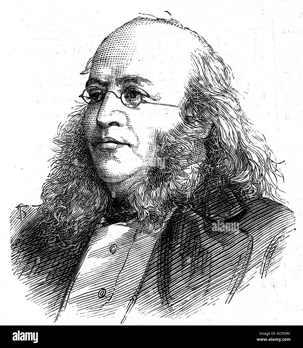 Portrait von Frank Ives Scudamore (1823-1884) eine englische Post Reformer und Schriftsteller. Vom 19. Jahrhundert Stockfoto