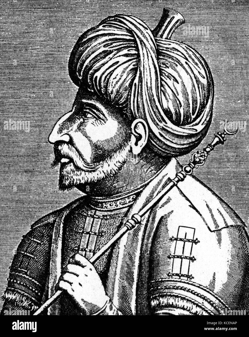 Portrait von Selim II (1524-1574) Sultan des Osmanischen Reiches. Vom 16. Jahrhundert Stockfoto